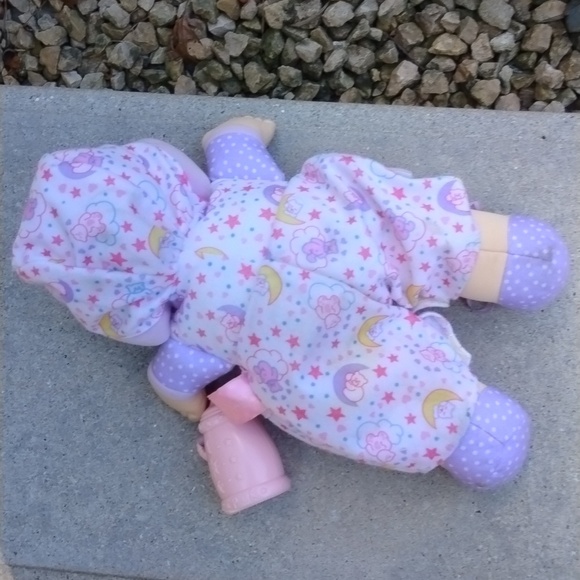 Cabbage Patch Kids/12" Baby Doll/Hearts/Stars/Moons Outfit/Hat/Bib/Bottle - Picture 5 of 8